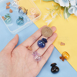 10Pcs 10 Colors Lucky Bag Shape Glass Cork Bottles Ornament&nbsp;AJEW-PH0004-64