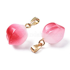 Two Tone Spray Painted Glass Pendants&nbsp;GLAA-N035-015-A01