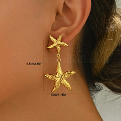 201 Stainless Steel Dangle Stud Earrings&nbsp;AA4411-3