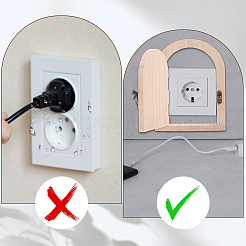 2Pcs Wooden Switch Outlet Cover&nbsp;AJEW-GA0008-85