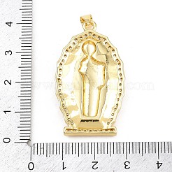 Religion Brass Micro Pave Clear Cubic Zirconia Pendants&nbsp;KK-H268-04B-G