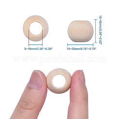 Unfinished Wood Beads&nbsp;X-WOOD-Q038-20mm