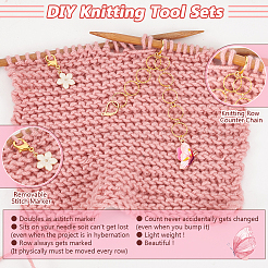Brass Ring Knitting Row Counter Chains&nbsp;HJEW-NB00116