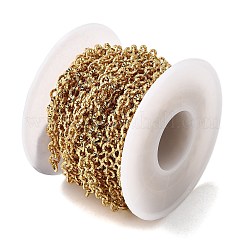 Brass Textured Oval Chains&nbsp;CHC-C014-23G