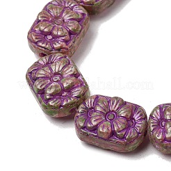 Painted Glass Beads Strands&nbsp;GLAA-Z021-12