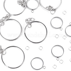 5Pcs 304 Stainless Steel Open Back Bezel Pendants&nbsp;STAS-TAD0001-01D