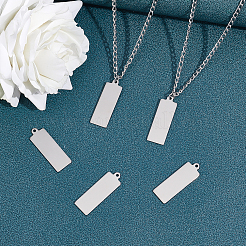 304 Stainless Steel Stamping Blank Tag Pendants&nbsp;STAS-UN0021-72P
