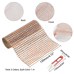 24 Rows Plastic Mesh Rhinestone Trimming&nbsp;DIY-PH0001-25