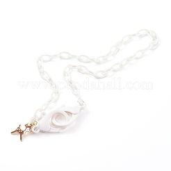 Mixed Shapes Christmas Theme Personalized ABS Plastic Cable Chain Necklaces&nbsp;NJEW-JN03401