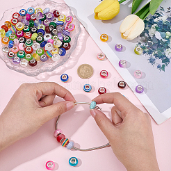 120Pcs 6 Styles Resin European Beads&nbsp;RPDL-SC0001-10