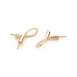 Brass Peg Bails Pendants&nbsp;X-KK-T062-199G-NF