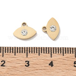 304 Stainless Steel with Rhinestone Pendants&nbsp;STAS-Z184-06G