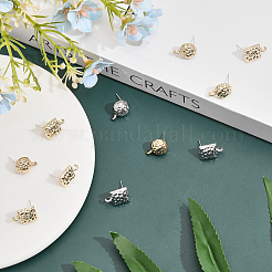 24Pcs 4 Styles Rack Plating Alloy Stud Earring Findings&nbsp;FIND-CA0007-25
