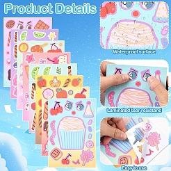 8Pcs PVC Self-Adhesive Stickers&nbsp;STIC-YW0001-06