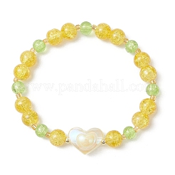 Spray Painted Crackle Glass Beads Stretch Bracelets for Women&nbsp;BJEW-MZ00201-02