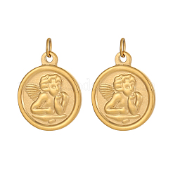 Angel Charms 304 Stainless Steel Pendants&nbsp;STAS-OY004-34G