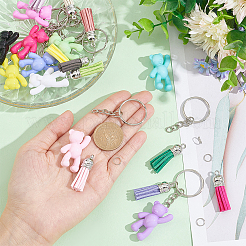 Opaque Acrylic Bear Keychain Making Kits&nbsp;DIY-NB0008-02