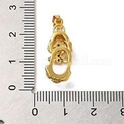 Brass Cubic Zirconia Pendants&nbsp;KK-K275-17G