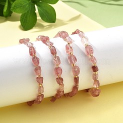 Natural Strawberry Quartz Beads Bracelets for Women&nbsp;BJEW-H623-02S-15