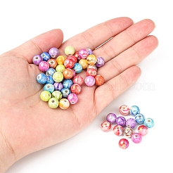 AB Color Wave Printed Acrylic Beads&nbsp;SACR-YW0001-48