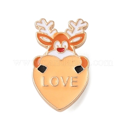 Christmas Theme Heart Enamel Pins&nbsp;JEWB-Z043-01G