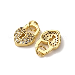 Brass Micro Pave Clear Cubic Zirconia Charms&nbsp;KK-A270-03C-G