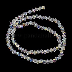 Electroplate Transparent Glass Beads Strands&nbsp;GL-CBA7A17-01A-15