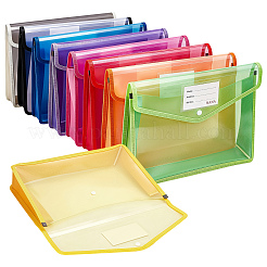 18Pcs 9 Colors Rectangle PP Plastic File Pockets&nbsp;DIY-CU0001-03
