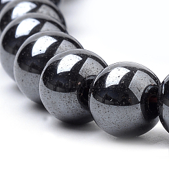 Non-magnetic Synthetic Hematite Beads Strands&nbsp;G-S259-44-6mm