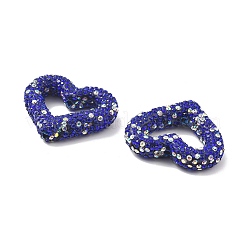 Heart Shape Polymer Clay Rhinestone Beads&nbsp;CLAY-NH0001-09B-07