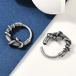 Snake 316 Surgical Stainless Steel Hoop Earrings&nbsp;EJEW-G416-27AS