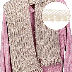 Flat Cotton Tassel Ribbons&nbsp;OCOR-WH0090-016