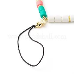 Handmade Polymer Clay Beaded Mobile Strap&nbsp;HJEW-JM00506