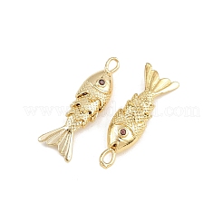 Brass Micro Pave Cubic Zirconia Pendants&nbsp;KK-A269-01A-G