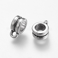 Tibetan Style Alloy Tube Bails&nbsp;X-TIBE-1181-AS-LF