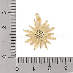 Brass Micro Pave Clear Cubic Zirconia Pendants&nbsp;ZIRC-A013-53G