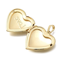Valentine's Day Brass Heart Locket Pendants&nbsp;KK-D431-035B-G