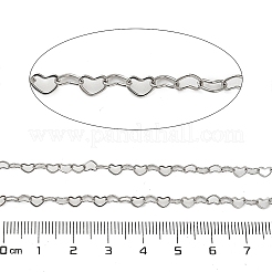 304 Stainless Steel Heart Link Chains&nbsp;CHS-A016-34A-P01
