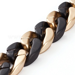 Handmade Spray Painted Acrylic Curb Chains&nbsp;AJEW-JB00894-05