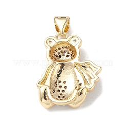 Brass Micro Pave Cubic Zirconia Pendants&nbsp;KK-M240-16F