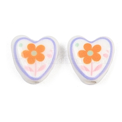Floral Printed Porcelain Beads&nbsp;PORC-A033-01F