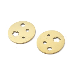 304 Stainless Steel Laser Cut Hollow Flower Connector Charms&nbsp;STAS-M111-07G