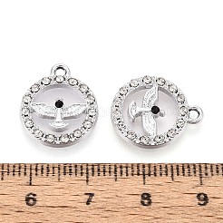 Rack Plating Alloy Rhinestone Pendants&nbsp;PALLOY-T091-22M-P