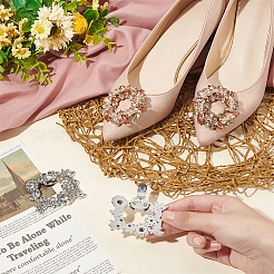 4Pcs 2 Style Alloy Rhinestone Shoe Buckle Clips&nbsp;AJEW-FG0003-32