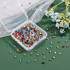 800Pcs 8 Colors 2-Hole Glass Seed Beads&nbsp;SEED-CN0001-05