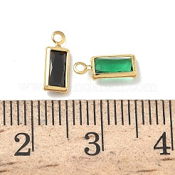 Brass with Cubic Zirconia & Glass Pendants&nbsp;KK-Z136-11G