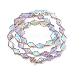 Electroplate Glass Beads Strands&nbsp;EGLA-B010-01A-HR02