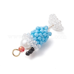 Glass Seed Beaded Pendants&nbsp;PALLOY-MZ01269-02