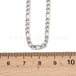 Tarnish Resistant Smooth Surface 304 Stainless Steel Figaro Chain Necklace Making&nbsp;STAS-A028-N022P