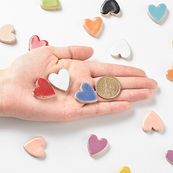 Heart Mosaic Tiles Porcelain Cabochons&nbsp;DIY-P045-10